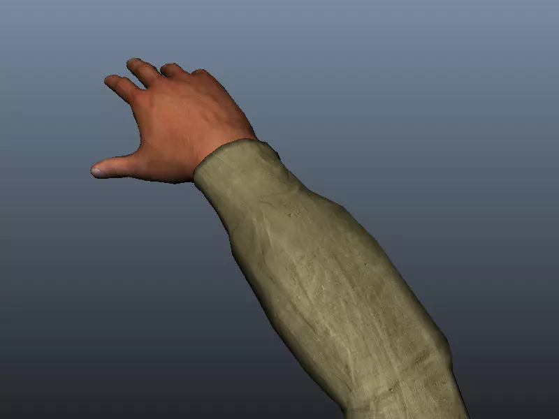 hand shooter Low-poly 3D model_0