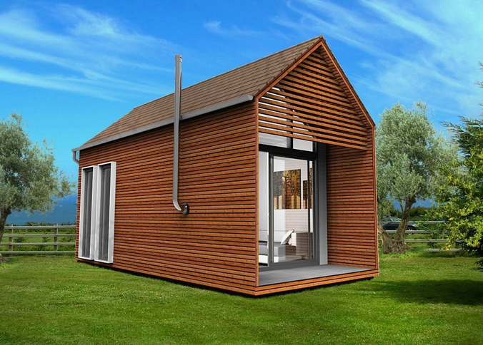 tiny home on 15 m2 Low-poly 3D model
