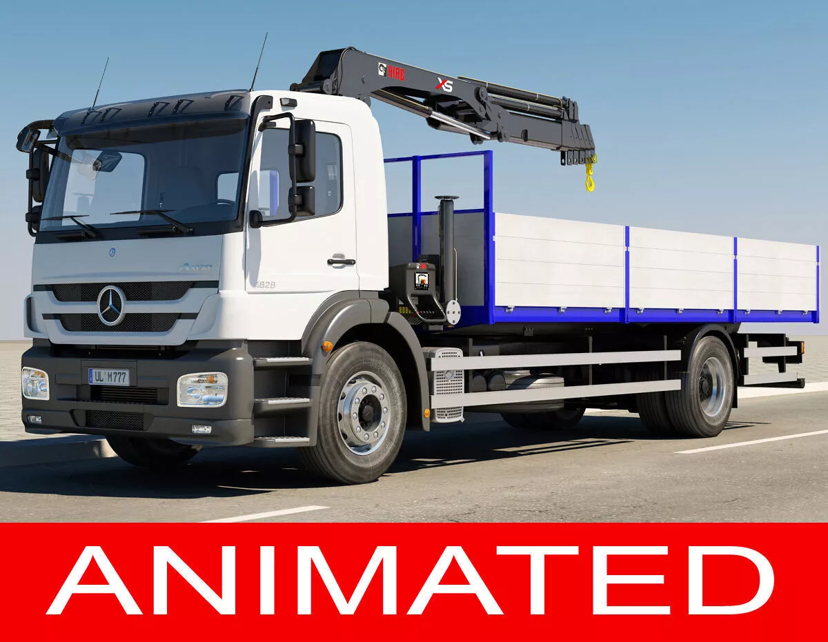 Mercedes Crane Animated 3D model