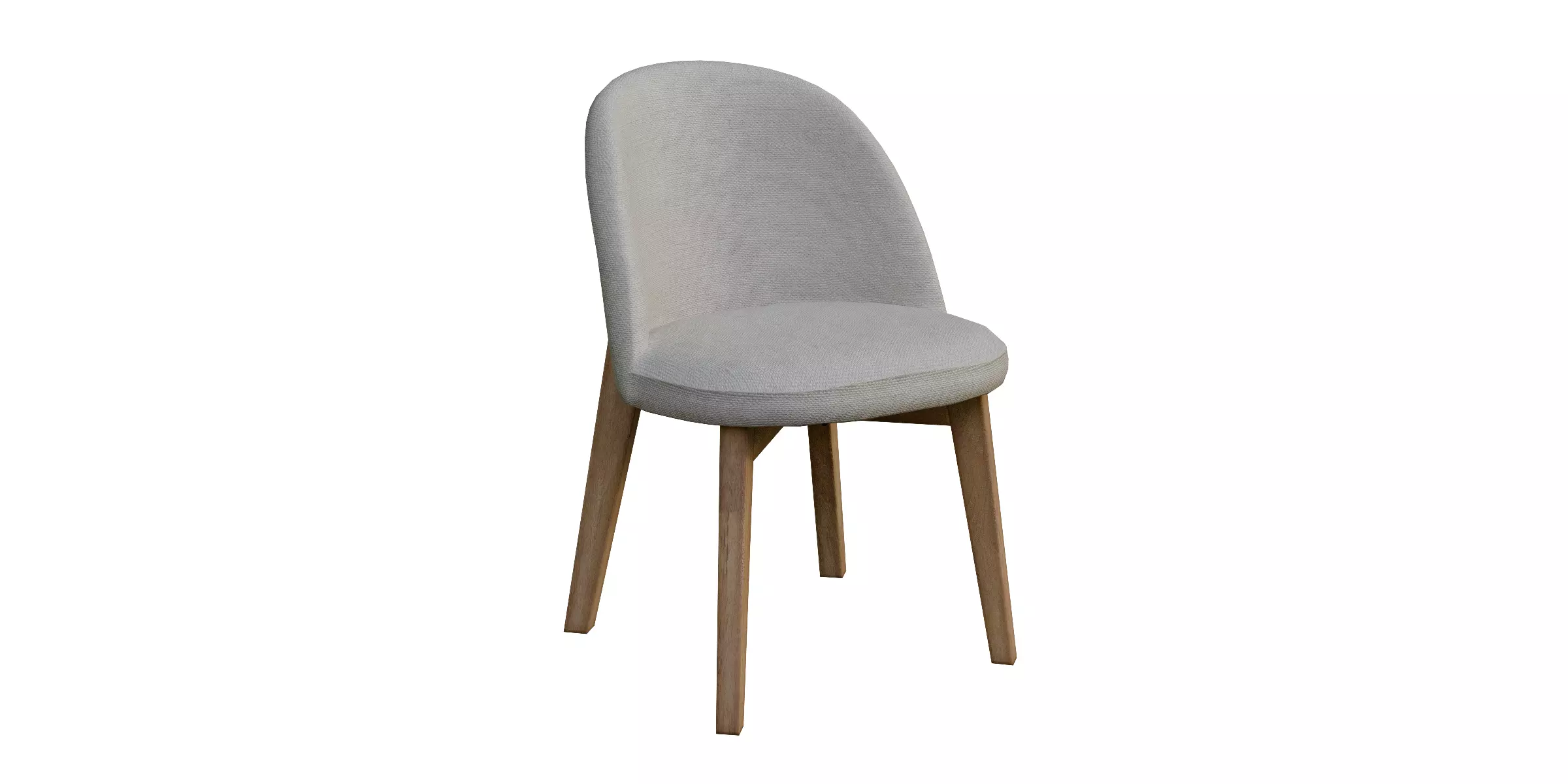Chunky Weave Cream Light Wood Leg Dining Chairs Low-poly 3D model