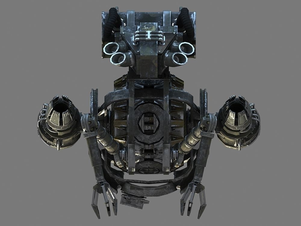 engineer loader drone Low-poly 3D model_6