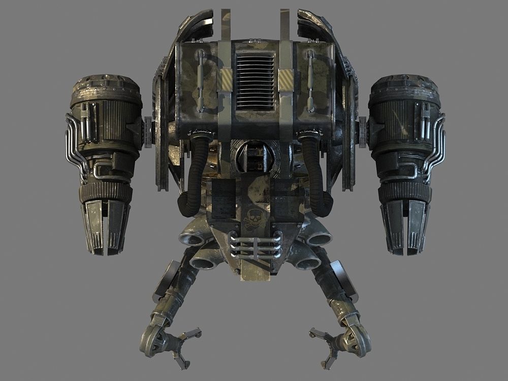engineer loader drone Low-poly 3D model_2