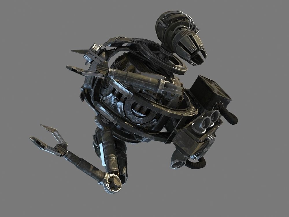 engineer loader drone Low-poly 3D model_3