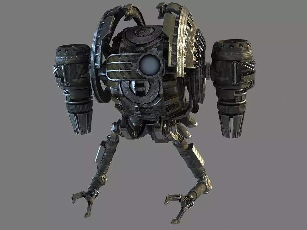 engineer loader drone Low-poly 3D model_0