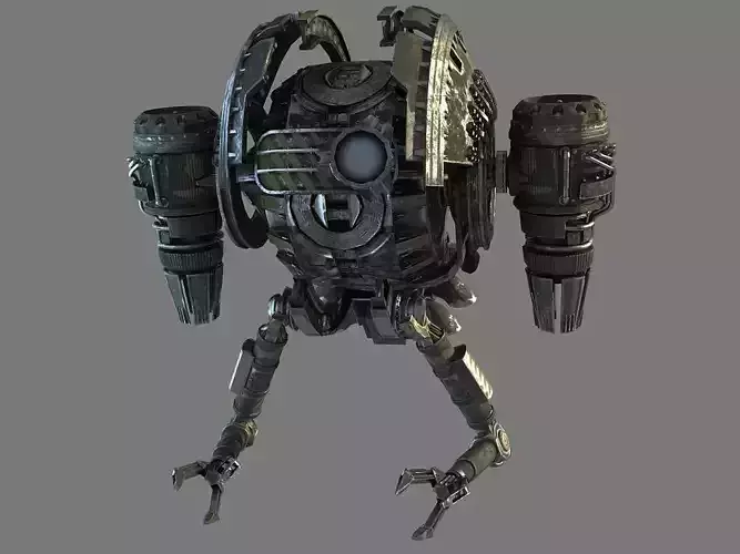 engineer loader drone Low-poly 3D model