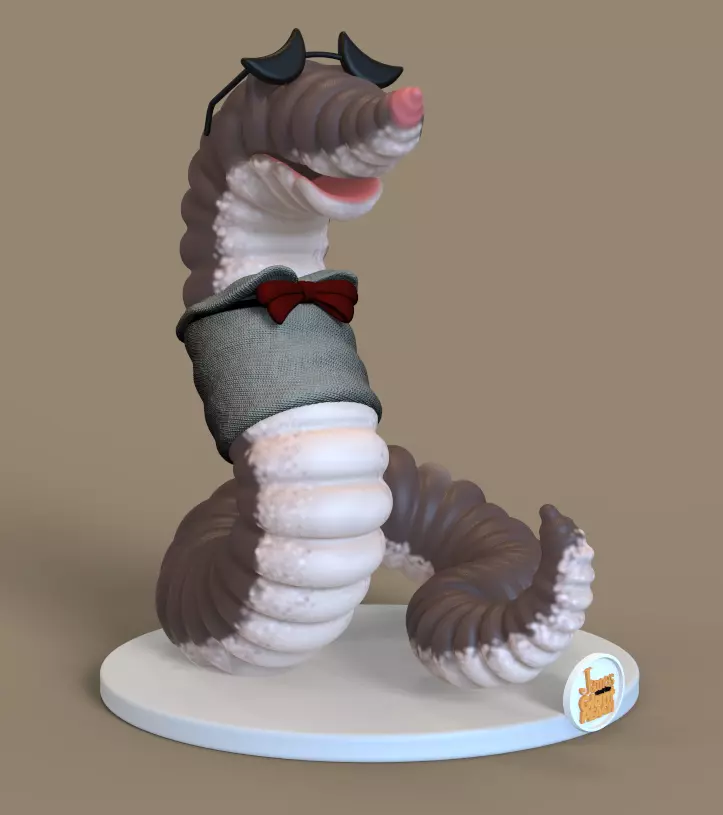 THE EARTHWORM-JAMES AND THE GIANT PEACH-PARTS AND COMPLETE 3D print model
