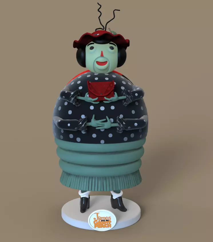 THE LADYBUG FROM-JAMES AND THE GIANT PEACH-PARTS AND COMPLETE 3D print model
