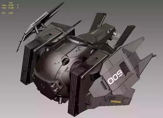Drone 2 texture 3D model