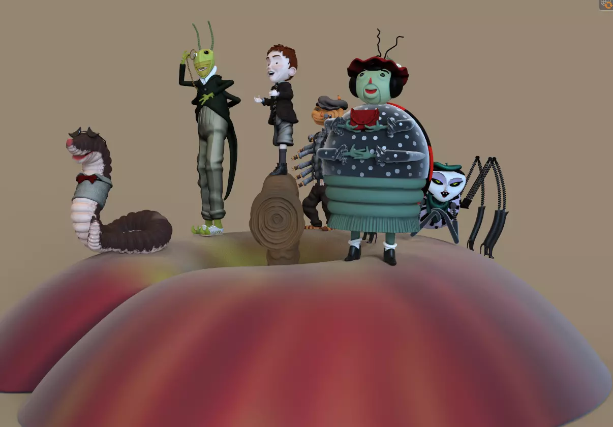 JAMES AND THE GIANT PEACH DIORAMA-PARTS 3D print model