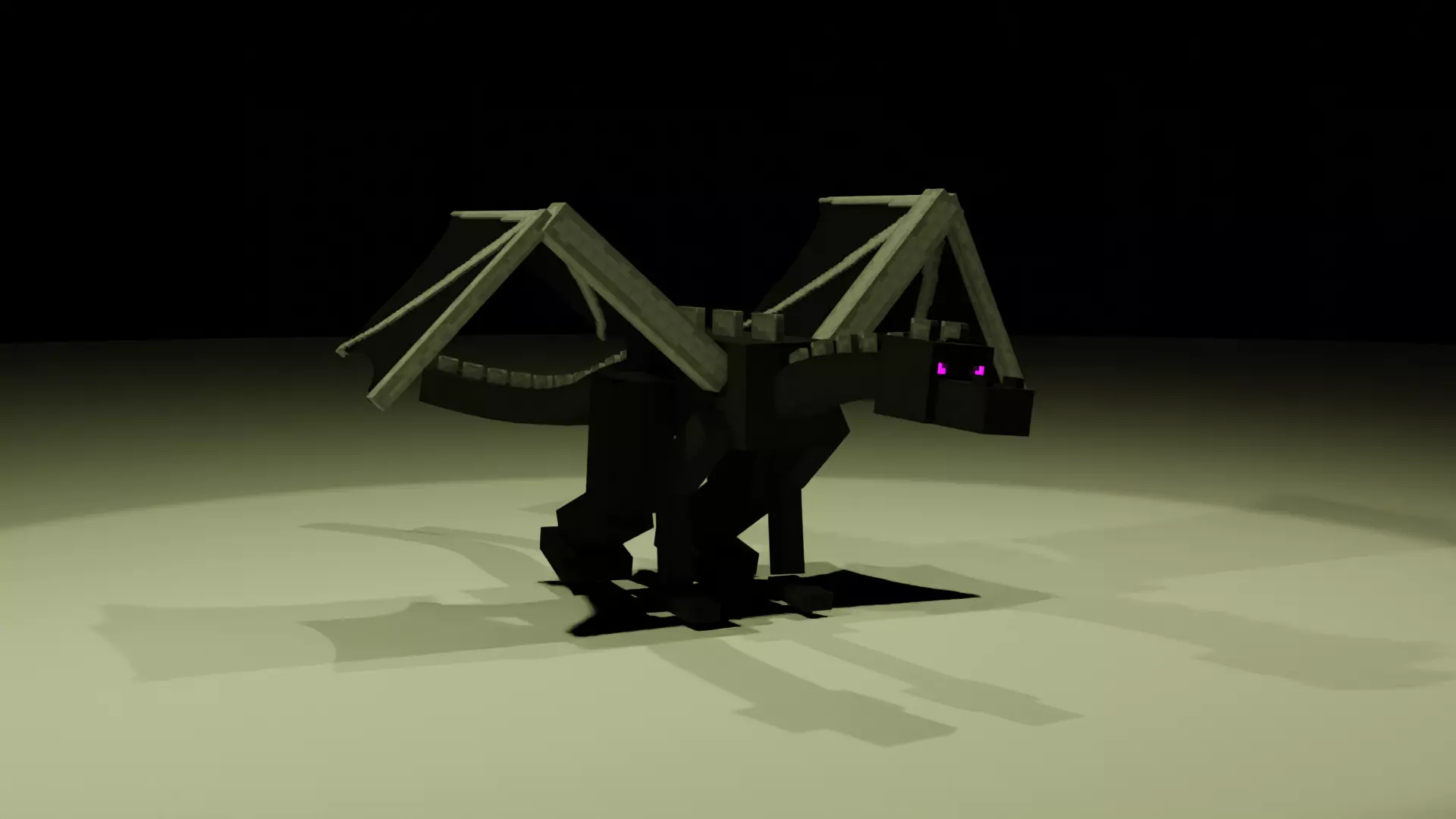 Ender Dragon - Rigged 3D Model Low-poly 3D model