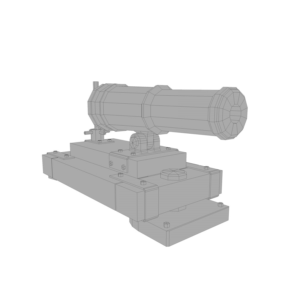 Cannons  Low-poly 3D model_10
