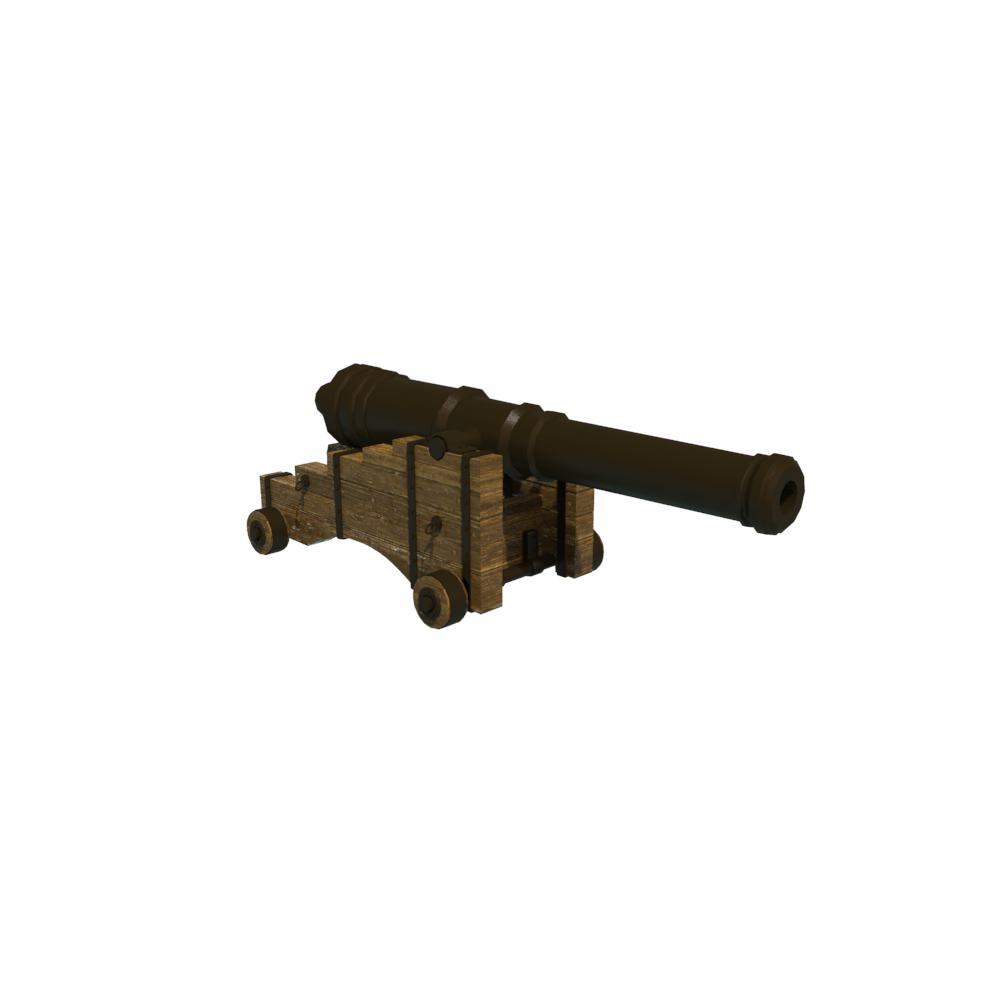 Cannons  Low-poly 3D model_5