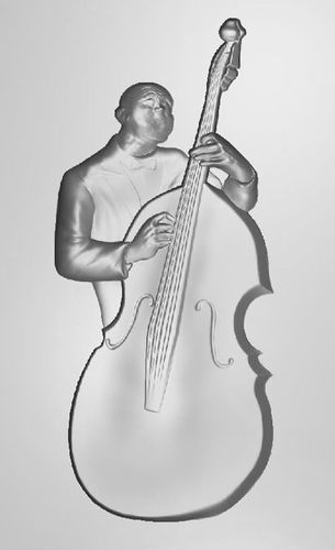 Double Bass Player Free 3D print model