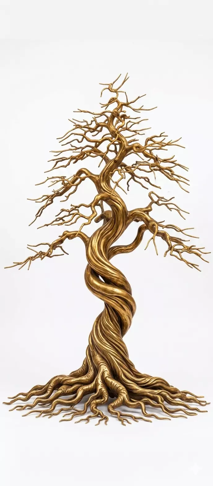 Wire Bonsai Tree Sculpture 3D Model 3D print model
