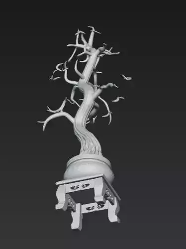 Dead Plant Vase Table 3D Model