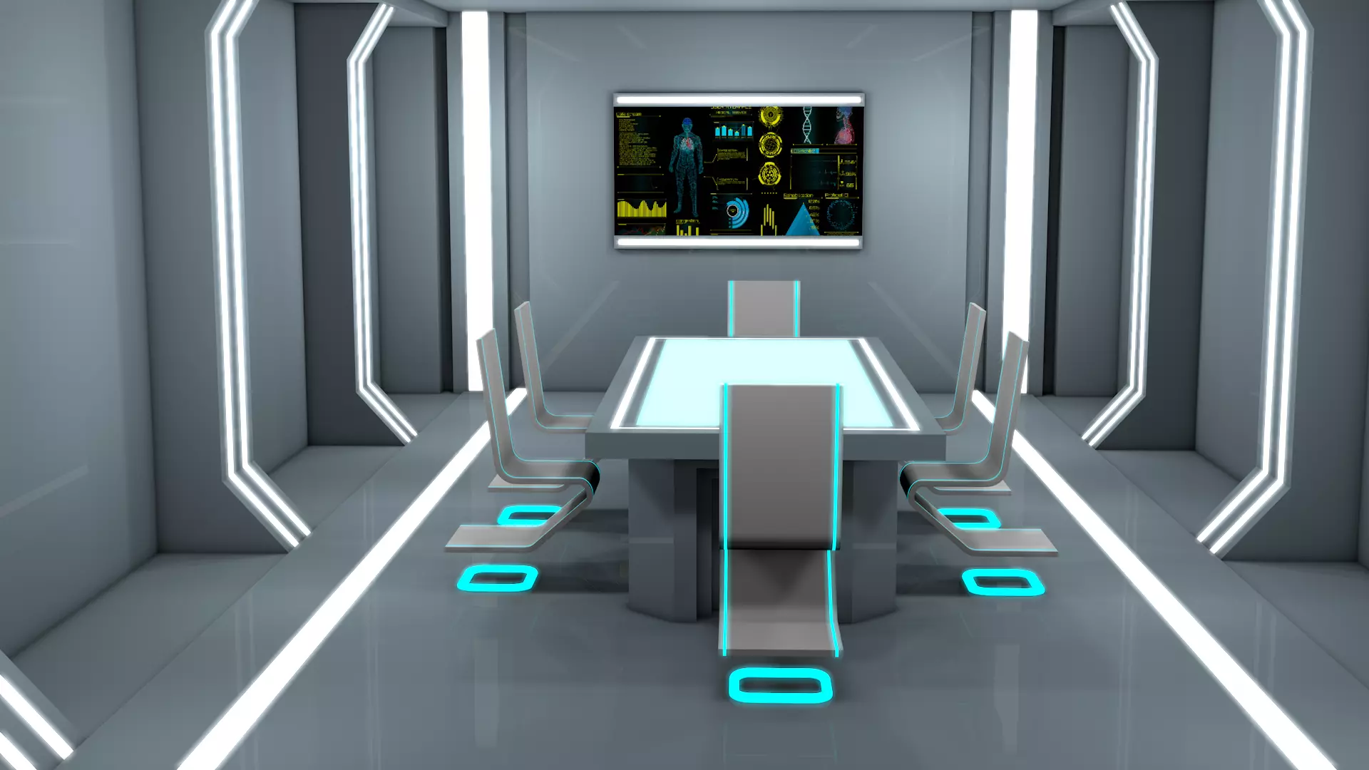Sci Fi Office Interior 3D model