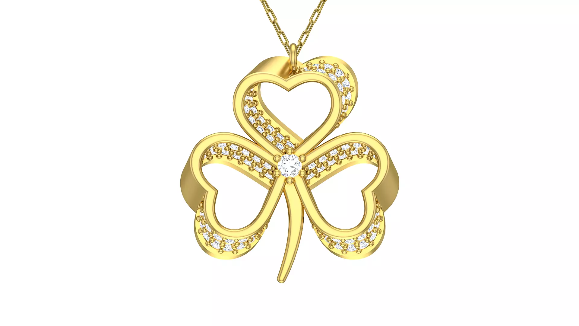 Hearts Gold Pendant Ready for Production CAD JPCO-105 3D print model