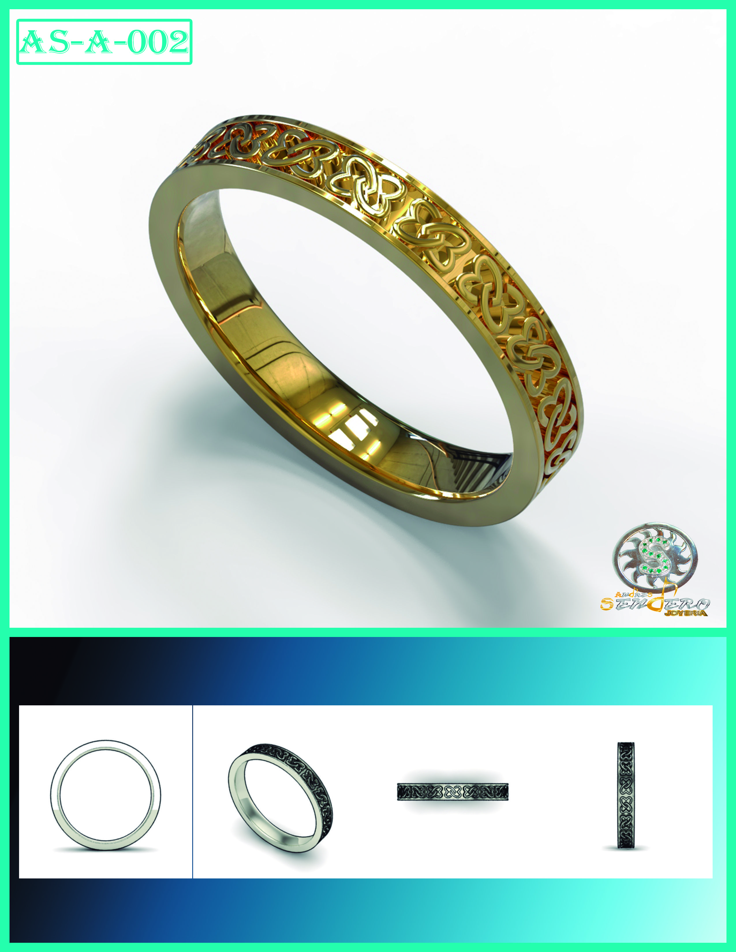 AS-ARGOLLA celtic wedding ring 3D print model_1