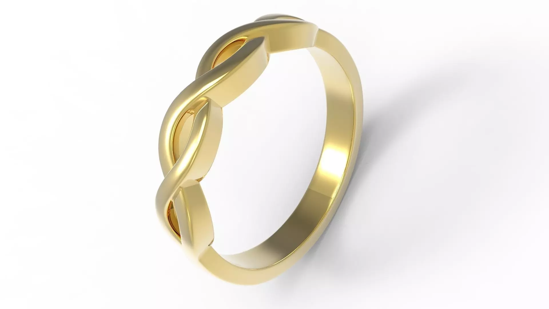 AS-ARGOLLA gold ring with twist design 3D print model_0