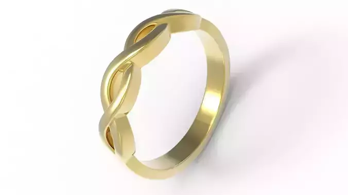 AS-ARGOLLA gold ring with twist design