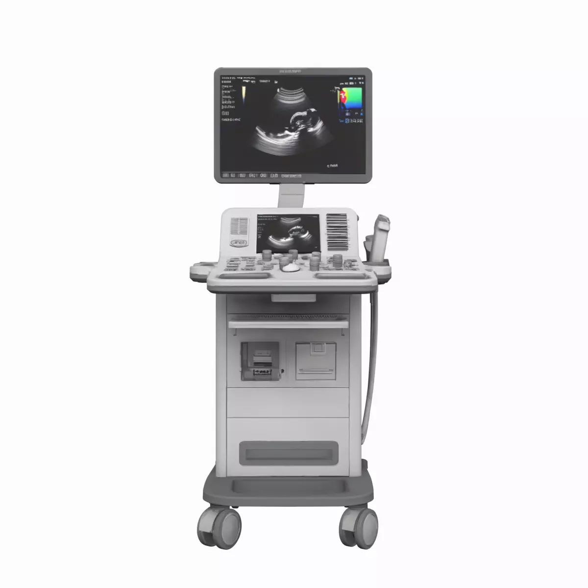 3D model of medical ultrasound system transducer probe 3D model