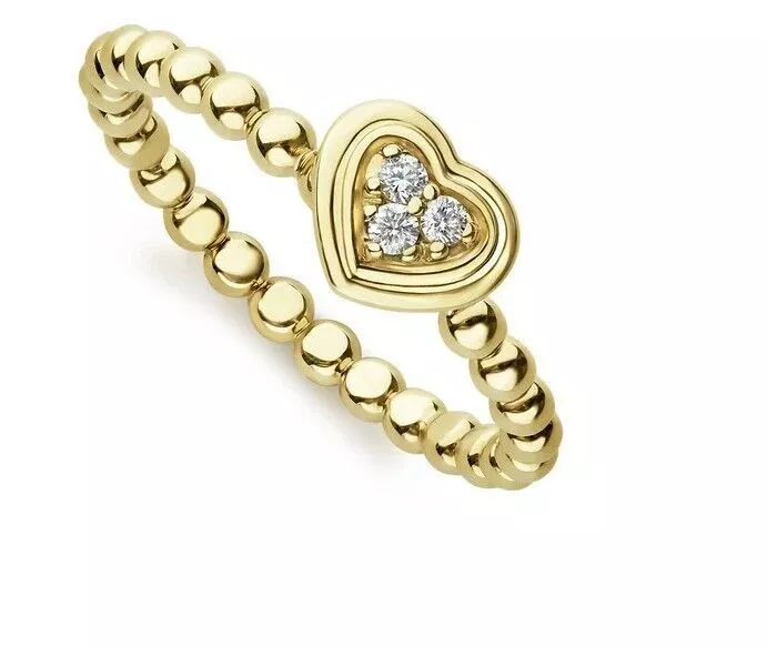 Beaded Diamond Heart Ring 3D print model