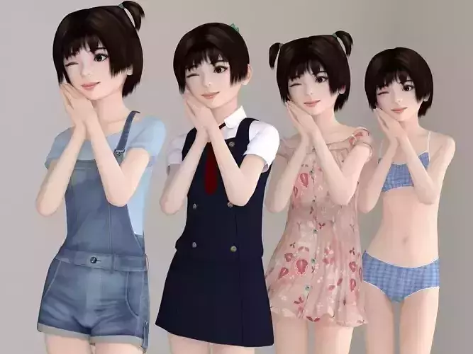 Eri various outfit pose 01