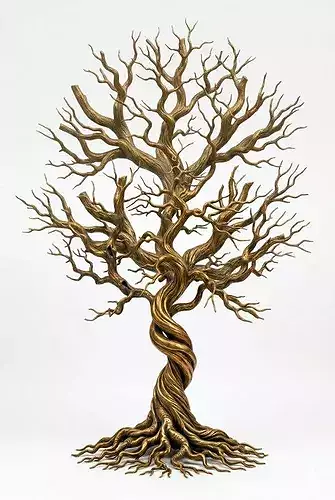 Golden Tree of Life 3D Model