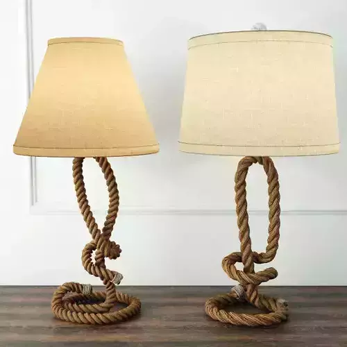 Nautical Rope Table Lamps 3 3D model