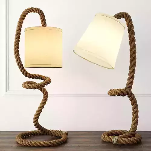 Nautical Rope Table Lamps 4 3D model