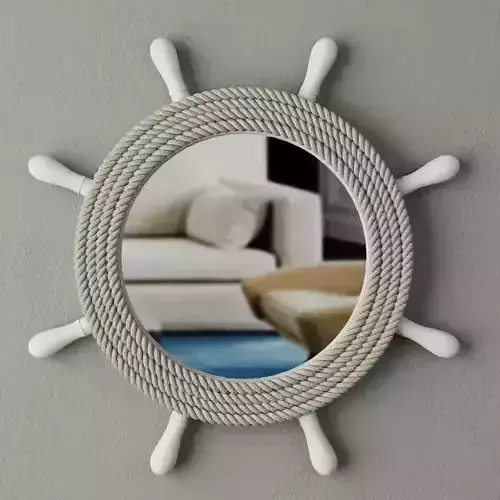 Ship Wheel Mirror