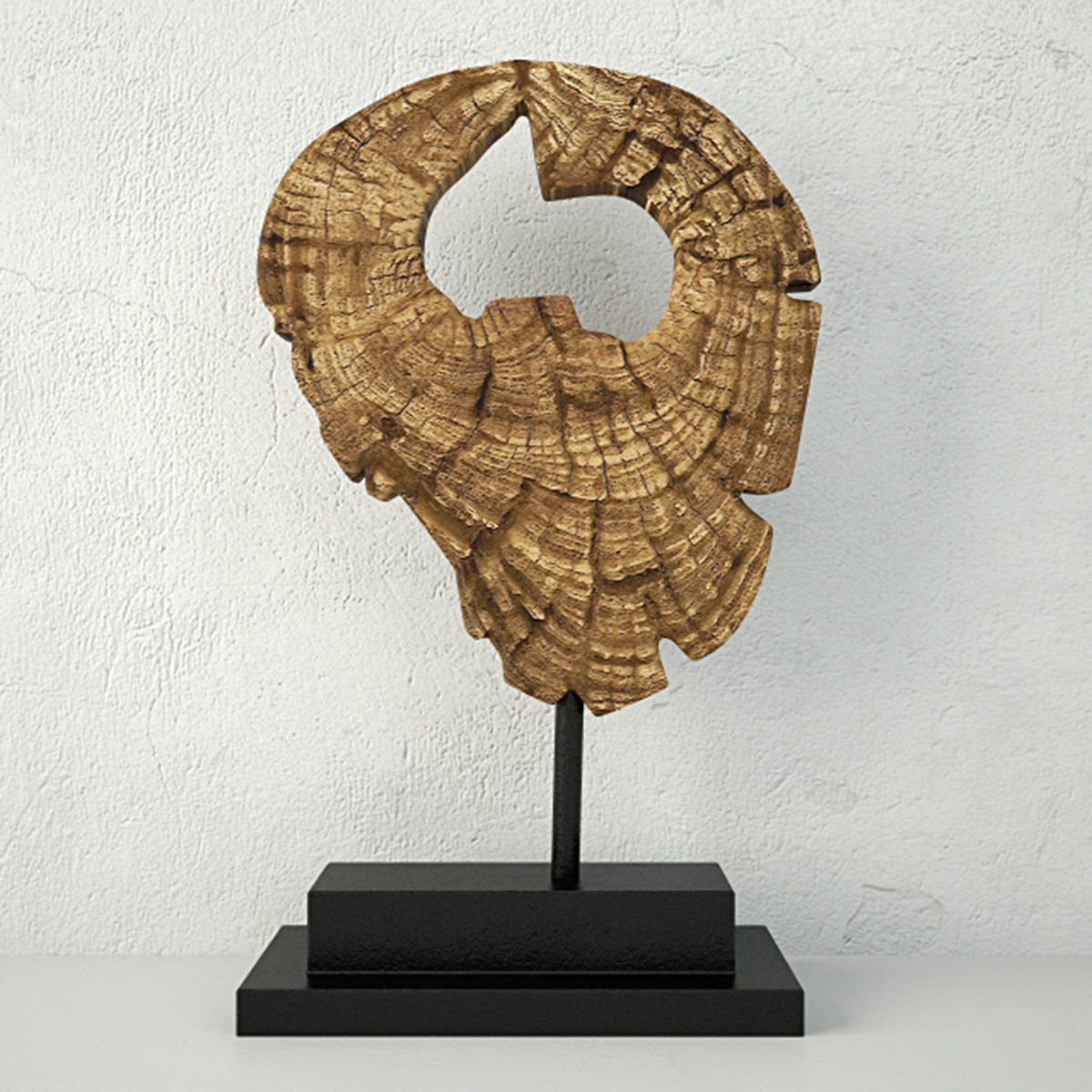 Tree Slice Tabletop Sculpture 3D model_3