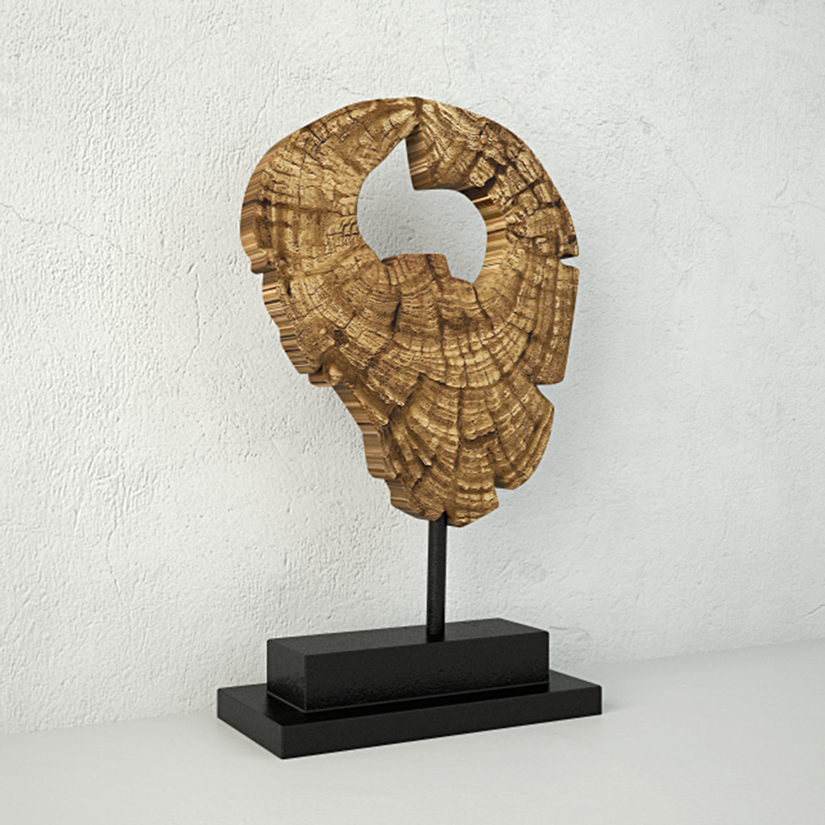 Tree Slice Tabletop Sculpture 3D model_1