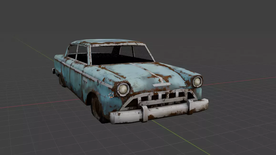 Old Car 3d Low-poly 3D model