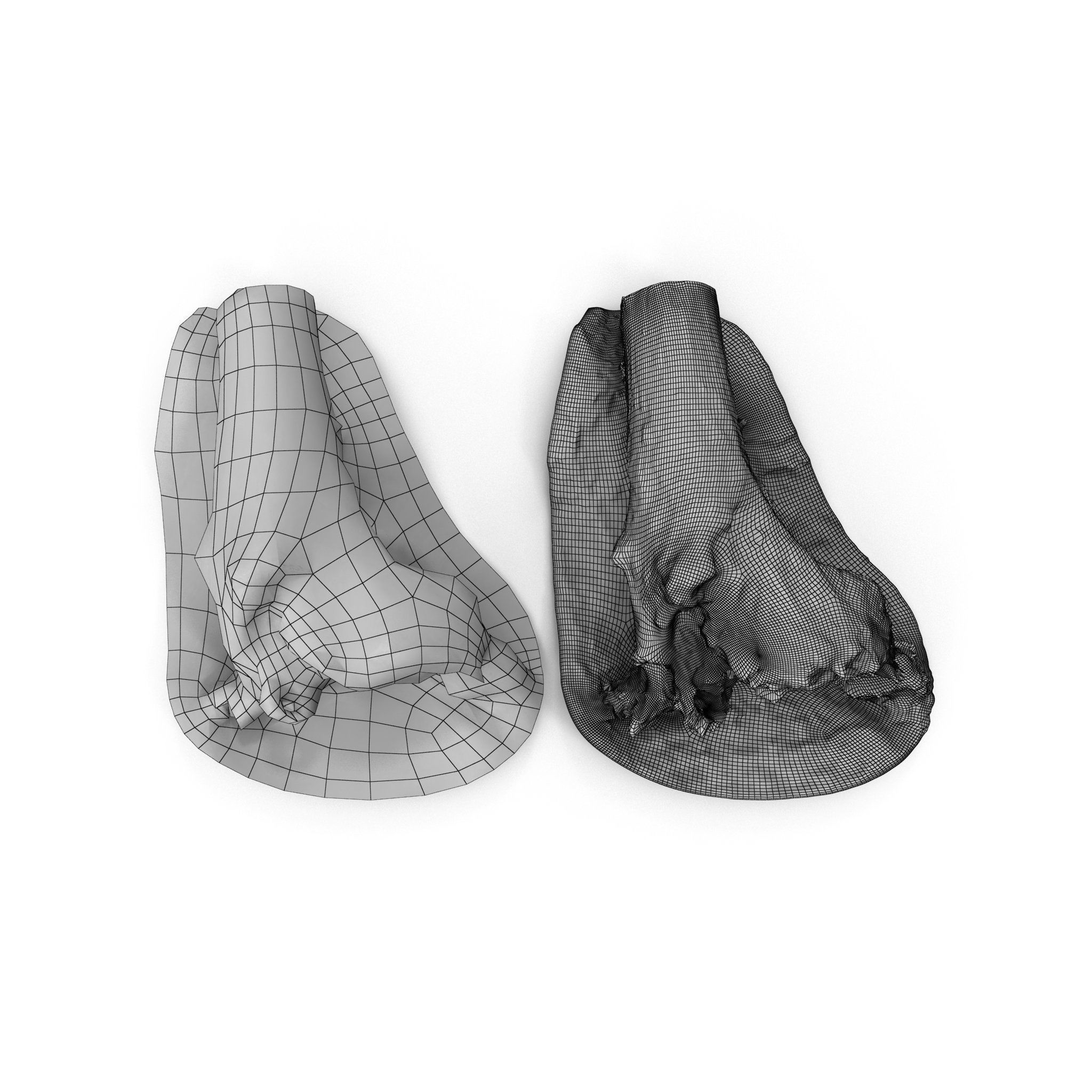 Big Tree Fall - High and Low Polygon Versions Low-poly 3D model_20