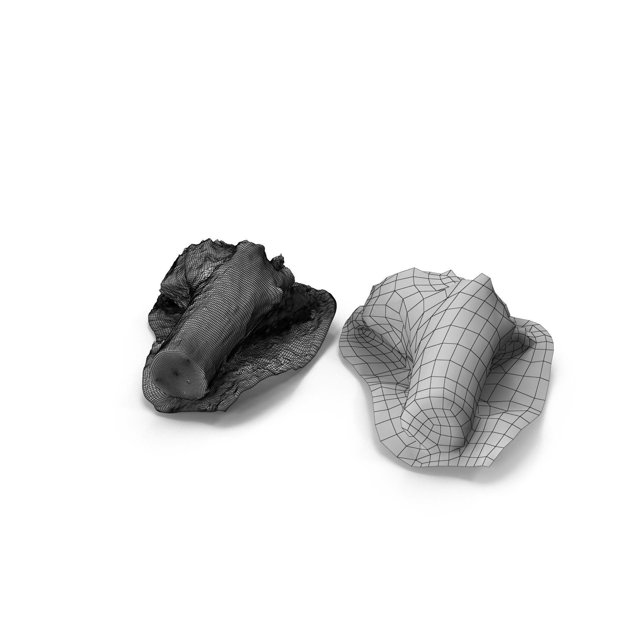 Big Tree Fall - High and Low Polygon Versions Low-poly 3D model_28