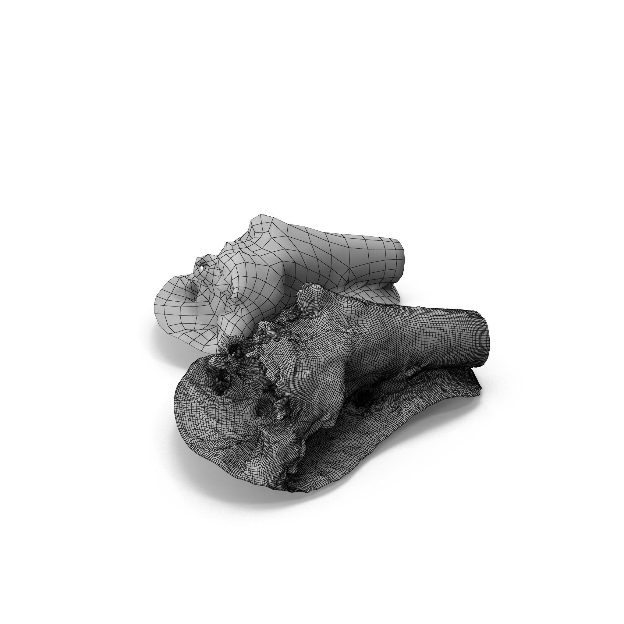 Big Tree Fall - High and Low Polygon Versions Low-poly 3D model_27