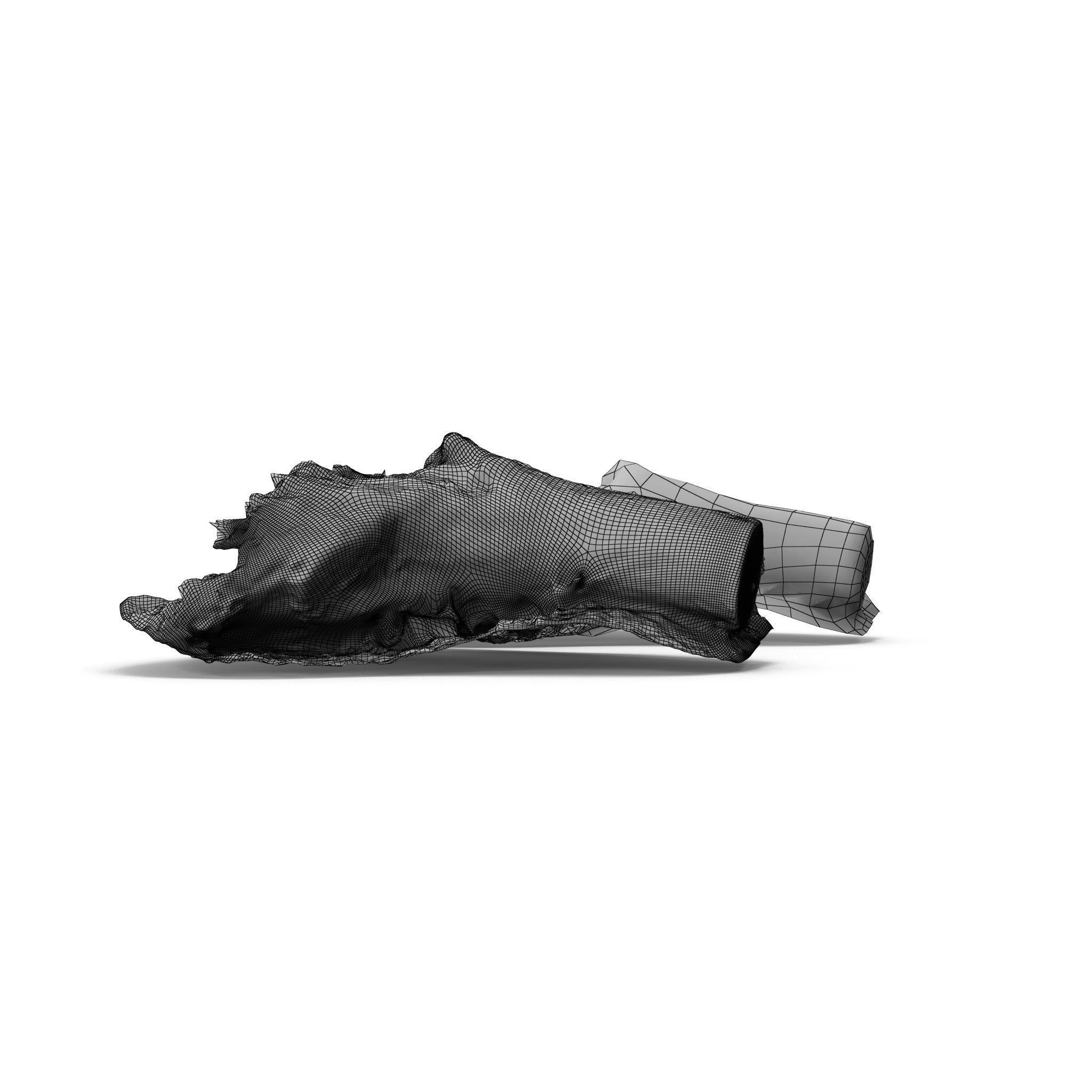 Big Tree Fall - High and Low Polygon Versions Low-poly 3D model_32