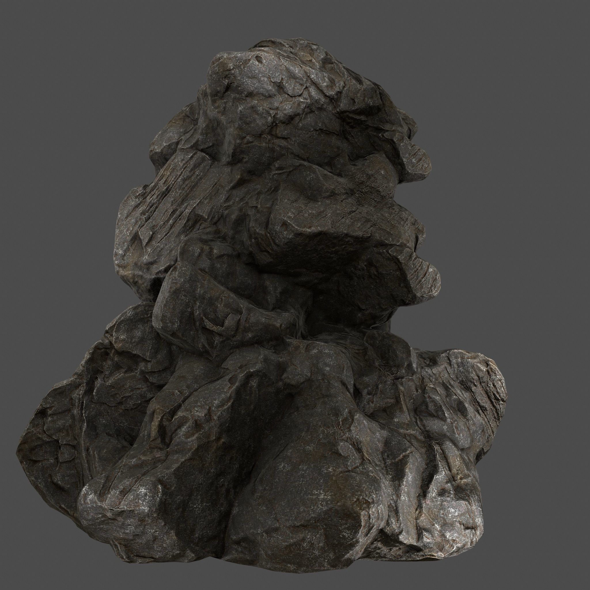 Skull Rock Low-poly 3D model_4