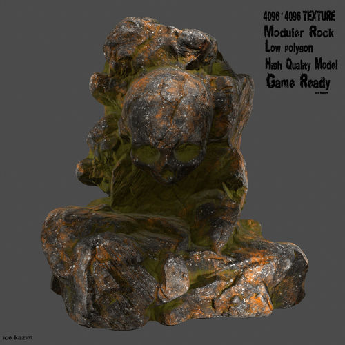 Skull Rock Low-poly 3D model