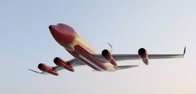 B 367-80B Style Quad Jetliner - Custom 1950s Plane