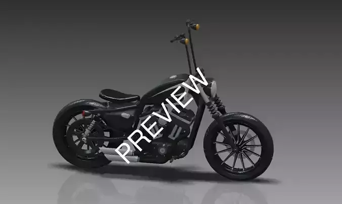 Harley Davidson Iron 883 - dwg obj stp sat