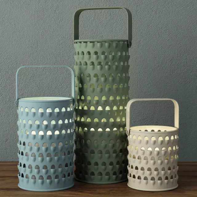 Ella Elaine Grater Candleholder Set 3D model_0