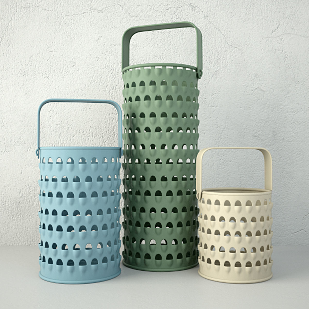 Ella Elaine Grater Candleholder Set 3D model_3