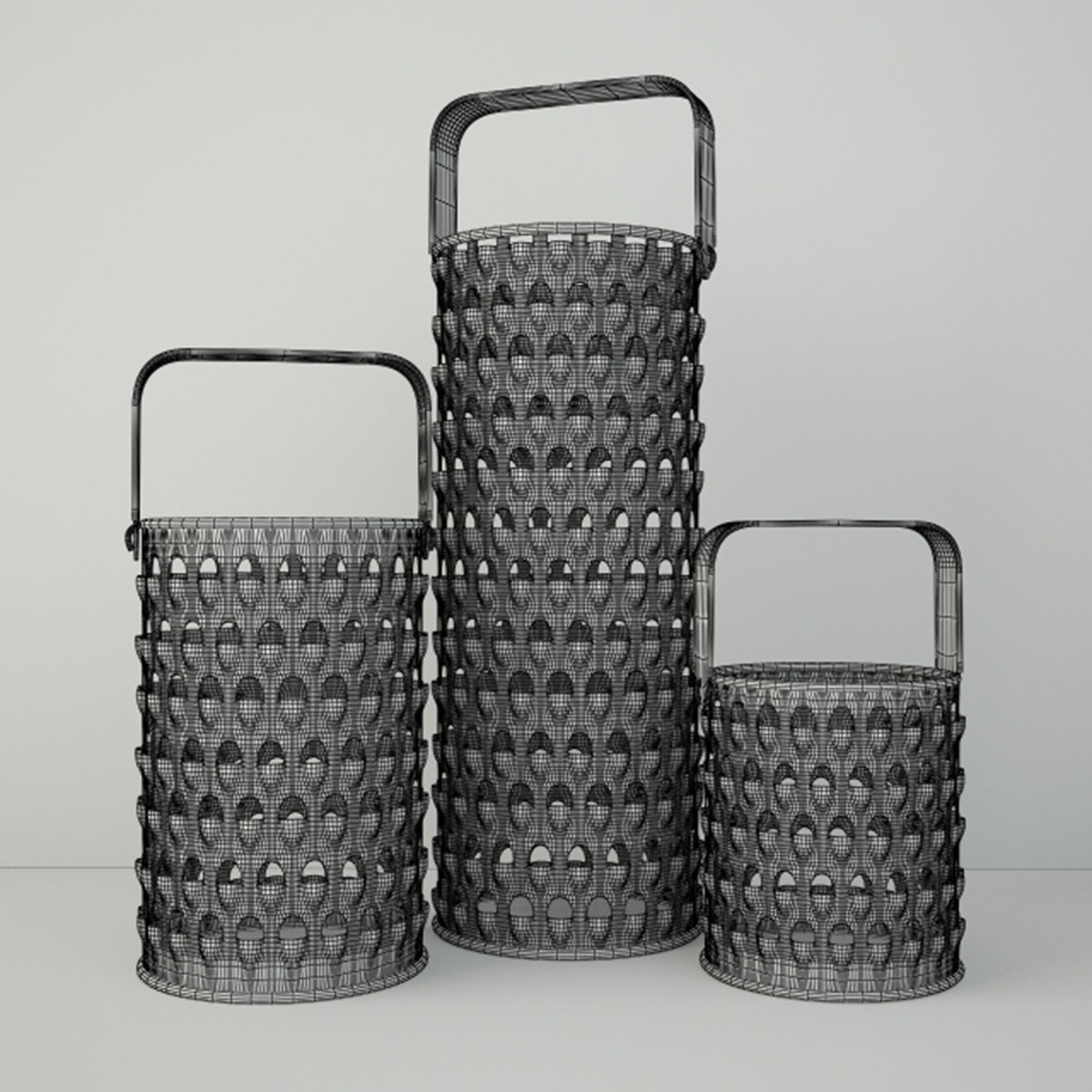 Ella Elaine Grater Candleholder Set 3D model_4