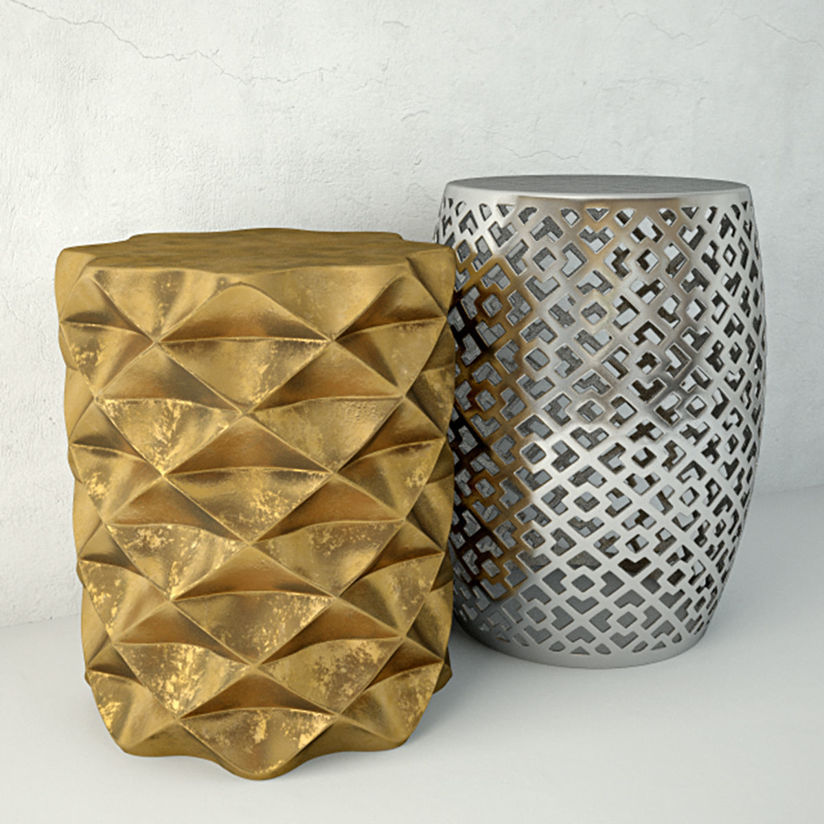 Garden Stools 5 3D model_3