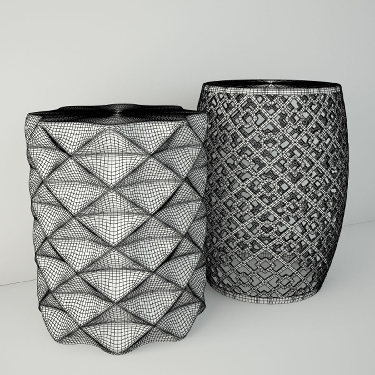 Garden Stools 5 3D model_4