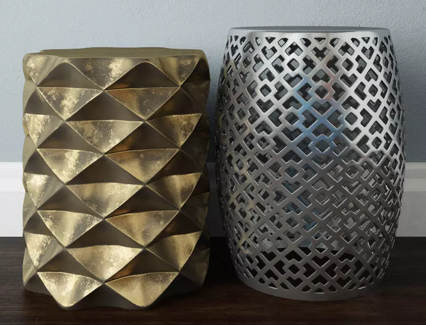 Garden Stools 5 3D model_0