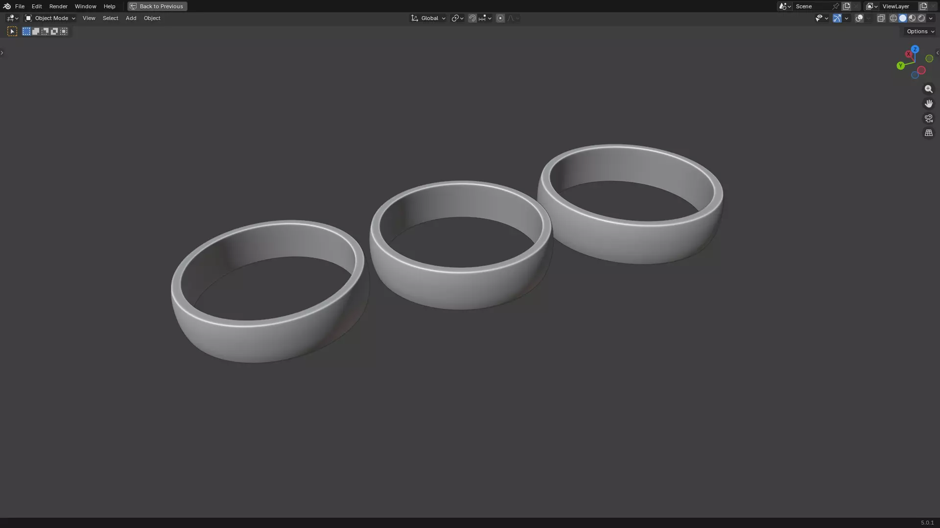 Traditional Court Wedding Band 3D print model