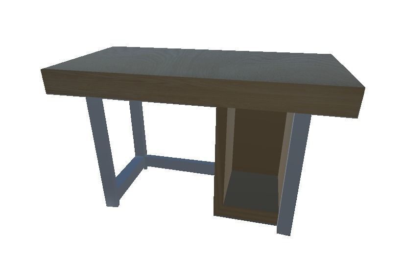 Simple Desk Free low-poly 3D model
